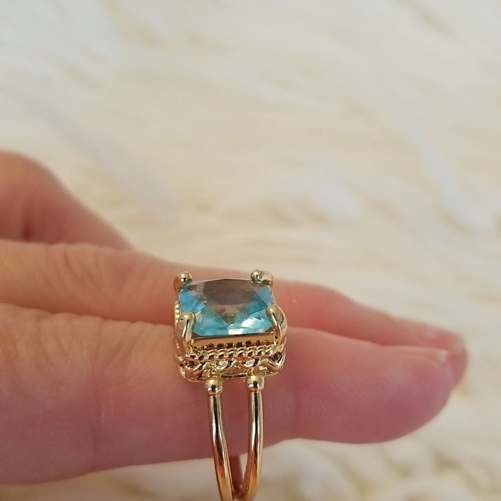 Ocean blue size 7 ring - Picture 4 of 8
